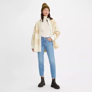 Levi’s Wedgie Straight - Athens No Way Medium Wash - Raw Hem